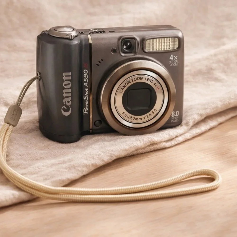 Canon PowerShot A590 IS 8MP Digital Camera 4x Zoom Tested Works Y2K Digicam